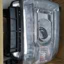 Headlight Assembly Compatible with GMC Sierra 2014-2018 1500 | 2015-2019 2500HD/3500HD Base/Denali/SLE/SLT, Halogen Headlamp Replacement W/O LED DRL, With Bulbs, Chrome Housing White Reflector