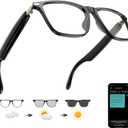 Ai Translation Smart Glasses with Chat GPT Bluetooth for Men Women with 164 Language Color-Change Lens Clear Headphone with Speaker Sunglasses, Travel Meeting Trade Business