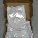 PATIKIL Wall Split Flange 1.36"/34.5mm, 4Pcs ABS Round Self-Adhesive Escutcheon Plate Cover Buckle for Water Pipe Faucet Decoration, White