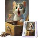 Cat Jigsaw Puzzles 1000 Pieces for AdultsMouse Puzzles 1000 PiecesFunny Animal Fantasy PuzzleCat Puzzles for Indoor and Challenge Puzzle Gift for Game Nights