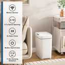 2 x Vanpopubs 2 Pack 2.7 Gal Bathroom Trash Can with Lid, Automatic Trash Can Small Smart Garbage Can Touchless, Slim Motion Sensor Waterproof Plastic Trash Bins for Bedroom Office Kitchen Toilet