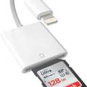 Apple MFi Certified Apple Lightning to SD Card Reader for iPhone, Trail Game Camera Viewer Memory Card Reader for iPhone, SD Card Adapter to iPhone 14/13/12/11/XS/XR/X/SE/8/7/iPad, Plug and Play