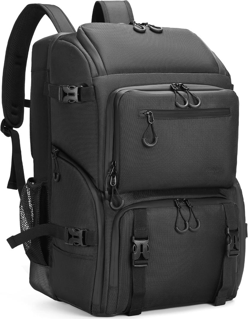 Rabjen DJ Backpack for Club Gigs, DJ Mixer Case Compatible with Pioneer DJ DDJ-REV1, DJ Controller, Novation Launchkey 37 Key Keyboard and More Equipment (black premium version)