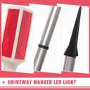 Solar Driveway Marker Lights 30.31 in Metal Stake Solar Powered Path Lights Outdoor Auto on at Night Warm Light for Driveway Garden Pathway Entrance