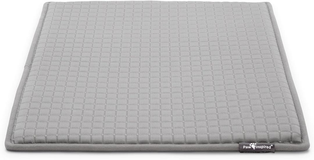 Paw Inspired Cooling Orthopedic Crate Pad for Dogs and Cats, Washable Memory Foam Dog Cooling Mat (23x17 Inch XS/Small Size for 24 Inch Kennel, Gray)
