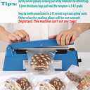 Impulse Heat Sealer Manual Bags Sealer Heat Sealing Machine 12 Inch Impulse Sealer Machine for Plastic Bags PE PP Bags with Extra Replace Element Grip