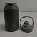 BJPKPK Half Gallon Insulated Water Bottles, 64oz Water Jug with Metal Handle & BPA Free Spout Lid, Dishwasher Safe Thermos, Large Stainless Steel Gym Sport Jugs, Grey (Gray)