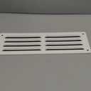 PATIKIL 12x3.5 Inch Aluminum Vent Cover, Screen Air Grille Ventilation Cover HVAC Louvered Grill for Home Kitchen Fireplace Bathroom Wall Ceiling, White