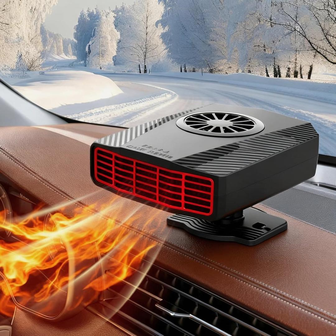 Car Heater Windshield Defroster and Defogger,12V Car Heaters for Vehicle,Portable Defrost Device Car Demister That Plugs into Cigarette Lighter for Car (N805)