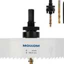Mollom (152.5mm | 6") HSS M42 with 8% Cobalt BI-Metal Hole Saw with 2 Pilot Drill Bits & Arbor Smooth Cutting for PVC,Drywall,Wood,Plastic,Gypsum Board,Rubber 2 Pack
