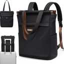 GOLF SUPAGS Convertible Laptop Backpack for Women Casual Daypack Notebook Tote Bag for Work College Travel Leisure (Black)