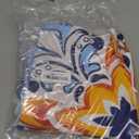 ONWAY Outdoor Pillow Covers Waterproof Set of 4 Floral Boho Decorative Throw Cushion Cover Farmhouse Pillows for Bench, Couch, Sunbrella and Patio Furniture (BlueOrange, 18x18 Inch)