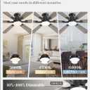 Fanbulous 60 Inch Ceiling Fan with Lights, APP & Remote Control, Flush Mount Low Profile Black Ceiling Fan, 3000-6000K Dimmable LED, Quiet Reversible Motor, 6 Blades, 6 Speeds, for Bedroom Living Room