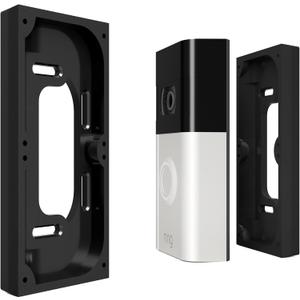 Premium Ring Battery Doorbell Mount - 0.5 Spacer for Ring 3, Ring 4, Ring Battery PRO, Ring Battery Plus - Black, HRF00-RING3-0.5-BLK