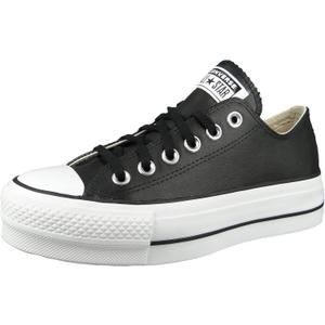 Converse Women's Chuck Taylor All Star Lift Platform Denim Fashion Sneakers (7.5, Black/Black/White)