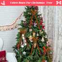 12 Pcs Camel Velvet Bows for Christmas Tree, Rustic Crafts Velvet Ribbon for Wreath, Xmas Home Decor, Wedding, Outdoor & Indoor Holiday Ornaments, Pre-Formed Bows (7.817.7 Inch)