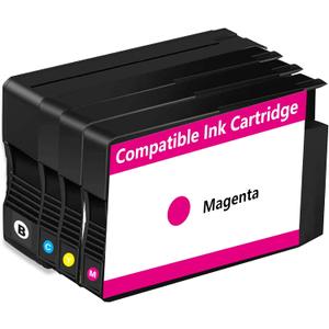 KUF Remanufactured Ink Cartridges Replacement with V23.1.1 Chips (Black, Cyan, Magenta, Yellow, 4-Pack)