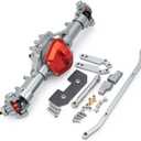 CNC Aluminum Front & Rear Axle Set for 1/10 SCX10 RC Crawler Axial Heavy Duty Version (Titanium)