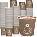 4 oz Paper Coffee Cups - 500 Pack Paper Espresso Cups, Disposable Coffee Cup, Small Paper Cup for Hot or Cold Beverage, Espresso, Cappuccino for Party, Picnic, Home, Office and Business (Brown)
