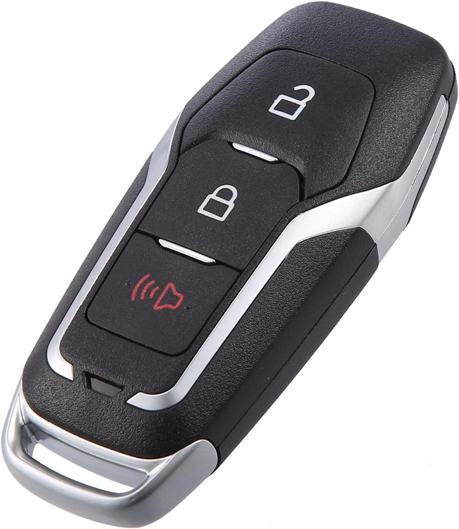 M3N-A2C31243800 Car Key Fob Shell 3 Button Remote Control Key Case Shell Keyless Entry Housing Replacement Black for Ford Explorer 2016-2017 Auto Replacement Parts