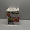 Hamilton Beach Food Processor & Vegetable Chopper for Slicing, Shredding, Mincing, and Puree, 10 Cups + Easy Clean Bowl Scraper, Black and Stainless Steel (70730)