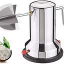 Coconut Scraper Peeler Grater Coconut Grater Scraper Shredder Hand Operated Rotating Kitchen Coconut Scraper Peeler/Shredder with Vacuum Base, Stainless Steel Grater for Kitchen 9 Inch