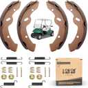 10L0L Golf Cart EZGO Brake Shoes Pads & Brake Spring Kit Assembly Fits EZGO TXT Medalist 1997 UP, Workhorse 1996 UP, Yamaha G9-G22, Replace OEM 27943G01 27944G01 70795G01 JN6-F5331-01-00