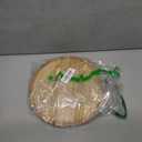 Round Decorative Tray Wood Bathroom Counter Organizer Farmhouse Kitchen Decor Wooden Riser for Soap Dish, Perfume, Candle, Sponge, 10" - Brown