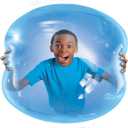 Wubble Super Bubble Ball - Blue (with Pump) | Looks Like a Bubble, Plays Like a Ball! | Inflates to 80cm Tall | Outdoor Garden Toys | Ages 6+ 