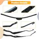Windshield Wiper Arm and Blade Kit Compatible with Ram 1500-5500