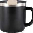 Coffee Mug with Handle  14oz Double-Wall Vacuum Insulated Stainless Steel Travel Tumbler | Rust-Proof & Reusable Mug for Hot/Cold Drinks