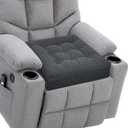 HAVARGO Recliner Cushions for Elderly, 20x20x5 Inch Thick Chair Cushion Patent Design Soft Tufted Dual Layer Booster Seat Cushions for Seniors Recliner Risers Gray 1P