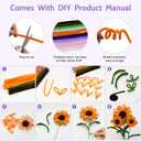 800 PCS Pipe Cleaners Craft, Pipe Cleaners Flowers Kit with Handle, 13 Colors Chenille Stems with Instruction, Art and Craft Supplies