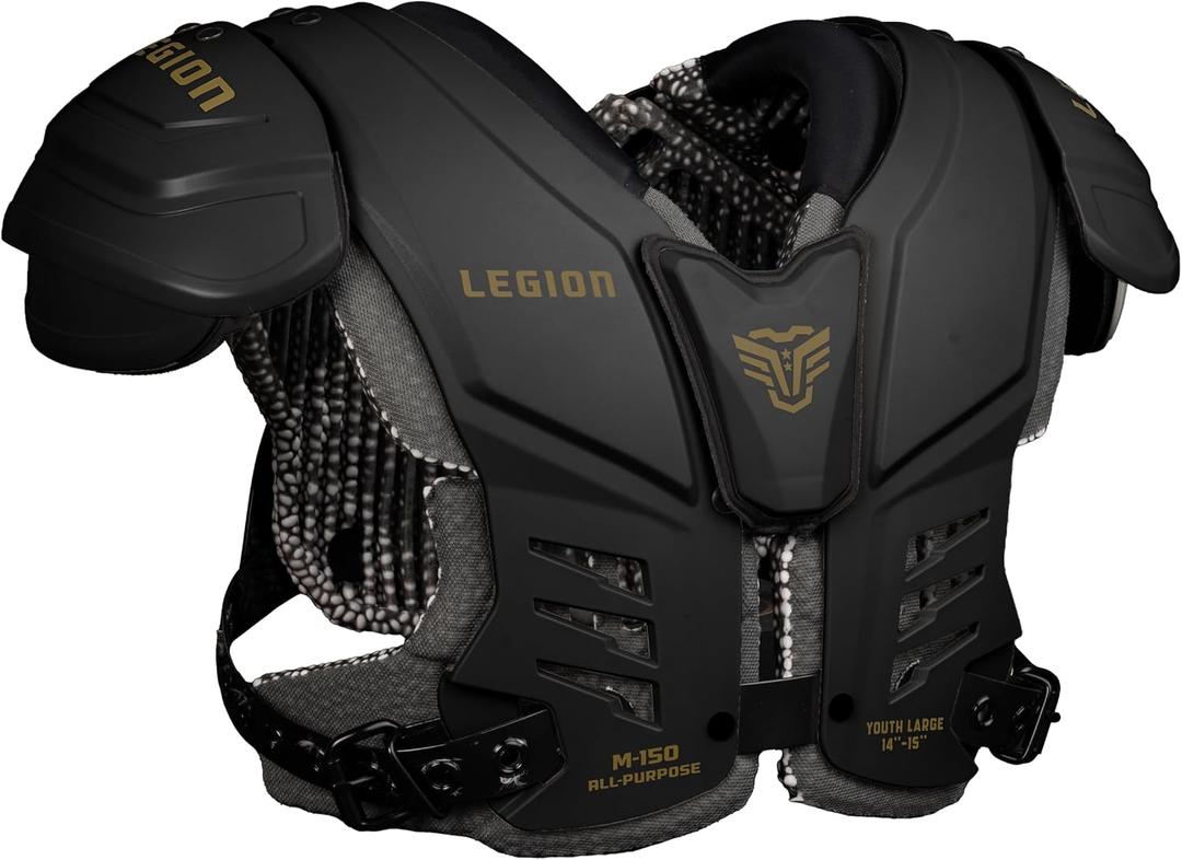 M-150 Junior Varsity Football Shoulder Pads, Patents Pending, Lightweight, Optimized Mobility, Enhanced Impact Protection, Industry-Best Ventilation and Cooling, Small