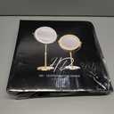 Lighted Makeup Mirror, 5000 mAh Rechargeable Double Sided Magnifying Vanity Mirror with 3 Colors, 1x/20x, 360° Rotation , Brightness Adjustable lighted mirror with magnification, Antique Bronze