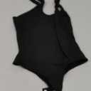 REORIA 1 Black V Neck Bodysuit Black, M