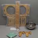 Vantic Elevated Dog Bowls, Adjustable Raised Dog Bowl Stand for Large and XLarge Pet, Sturdy Bamboo Food Feeder with 2 Stainless Steel Dishes, Natural