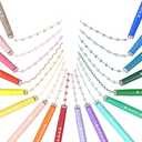 AECHY 18PCS Curve Highlighter Pen Set, Dual Tip Marker Pens with 18 Different Curve Shapes & 18 Colors Mark Lines, Aesthetic Curve Marker Highlighter for Journal Planner School Supplies