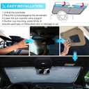 Car Windshield Sun Shade Compatible with Toyota Tacoma 2006-2026 Auto Windshield Sunshades Foldable Blocks UV Rays Sun Visor to Keep Your Vehicle Cool and Damage Free (Style C)