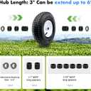 2-Pack of 13x5.00-6" Wheels,13" Pneumatic Tires,Steel Rim and 3/4" Axle Bore Hole(Bushing),3"-6 Centered Hub,for Riding Lawn Mower,Utility Wagon and MoreAll Purpose Utility Tire