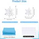 Halloween Trunk or Treat Car Decoration Kit for SUVTrunk or Treat Car Archway Garage Decoration with Snowflakes Theme Stickers Ice Snow Castle Background Cloth for Cars and SUV