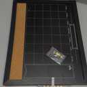 TORASO Magnetic Chalkboard Calendar Corkboard, Small Combination Chalk Board Bulletin Board, 13" x 17",Black Wood Framed Blackboard Calendar Cork Combo Board(ZHHB-BK-3343)