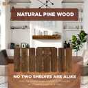 Avana Floating Fireplace Mantel - Natural Wood Mantles for Over Fireplace - Handcrafted Mantel Farmhouse Floating Shelf - Mounted Fireplace Wood Mantle - 48 X 8 X 5 Inches - Rustic Traditional