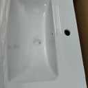 Sublime Rectangular Two-Piece Ceramic Pedestal Bathroom Sink in Glossy White with Overflow, Single Faucet Hole, Standard 1.75 in Drain