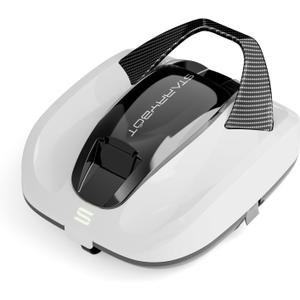 Cordless Robotic Pool Cleaner, Portable Swimming Robotic Pool Vacuum Self-Parking Technology, Ideal for Above-Ground Pools,Pool up to 900 Sq.Ft (White)