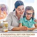 MENANA Teacher Appreciation Gifts - Teacher Gifts for Women - Thank You Gift Ideas for Teachers Women Daycare Preschool - Teachers Appreciation Week, Birthday, Back To School Gift - 16 Oz Can Glass