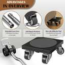 ONEON Furniture Mover with Wheels, 360 Rotation Wheels Furniture Dolly for Moving Heavy Furniture, Appliances, 500 LB Max Load Capacity with Auxiliary Lifter - Standard Dolly