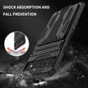 Case for Pixel 6A Case, Google 6A GB62Z Case with Wallet Cover Detachable Card Holder, Built-in Kickstand Shockproof Protective Phone Cover for Google Pixel 6A Black