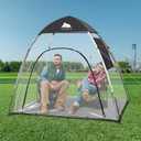 Teabelle Clear Sports Tent - Large 2-3 Person Instant Pop-up Tent with Zipper Window, UV-Proof, Weatherproof for Watching Sports, Camping, Fishing (160*130*180cm)