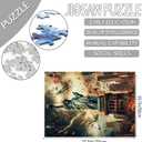 American Statue of Liberty Jigsaw Puzzles for Adults 1000 Pieces, Blast War United States Flag Art Jigsaw Puzzle DIY Craft Puzzles for Home Decoration Gifts, Family Puzzle Perfect for Game Nights